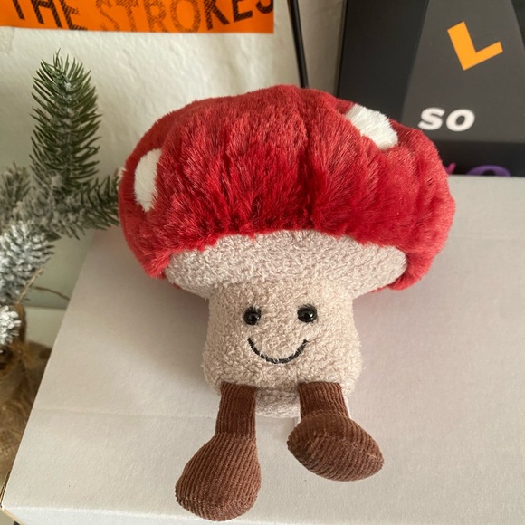 Jellycat Mushroom Amuseables Mushroom Bag Charm Key Chain Rare & Retired - Picture 2 of 15